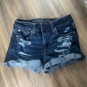 american eagle denim shorts